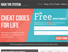 Tablet Screenshot of hackthesystem.com